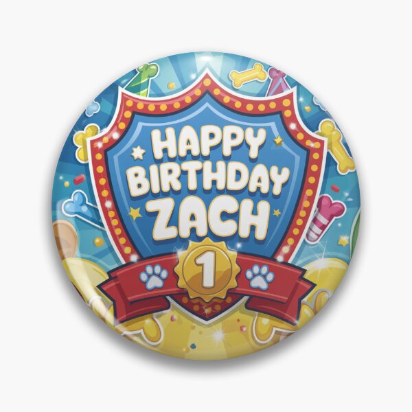 Item preview, Zach's 1st Birthday designed and sold by whatifsticks.