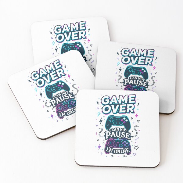 Item preview, “I Can’t Pause – I’m Online” – The mantra of real gamers designed and sold by LevelUpDark.