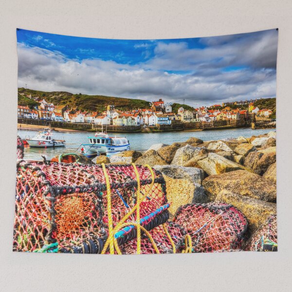Item preview, Staithes Harbour, Lobster Pots, Yorkshire, England designed and sold by Paul Thompson Photography.