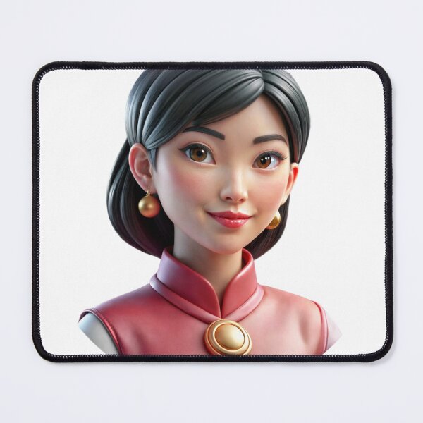 Item preview, 3D Rendered Character of Young Woman in Red and Gold Attire designed and sold by Creative88Art.