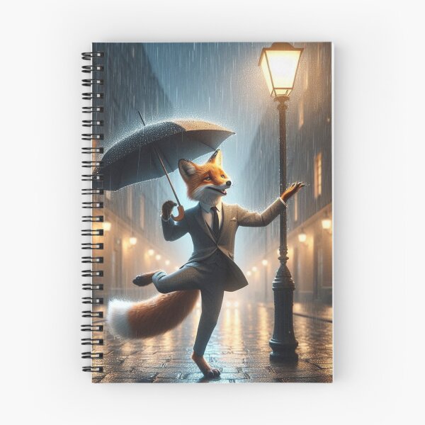 Item preview, fox dancing in the rain designed and sold by Dogandesighn.