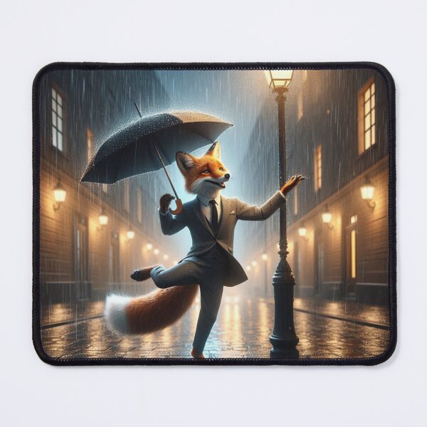 Item preview, fox dancing in the rain designed and sold by Dogandesighn.