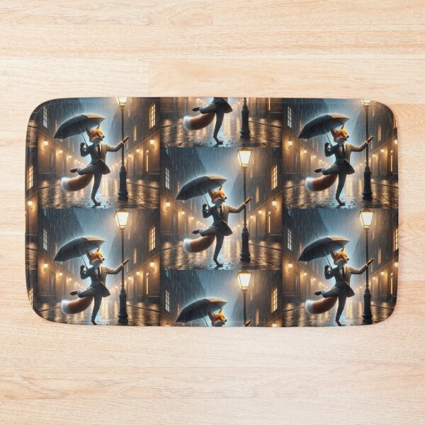 Item preview, fox dancing in the rain designed and sold by Dogandesighn.