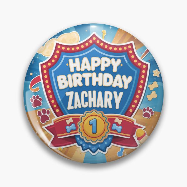 Item preview, Zachary's 1st Birthday designed and sold by whatifsticks.
