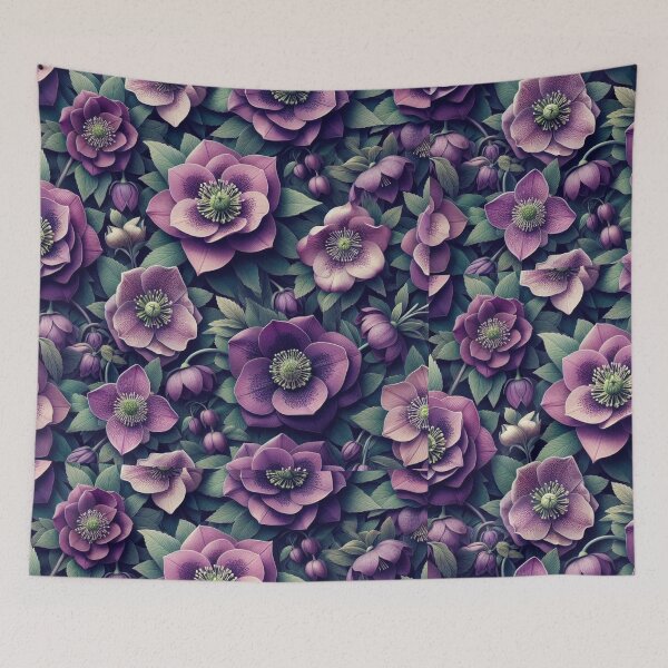Item preview, purple hellebore flowers designed and sold by Dogandesighn.