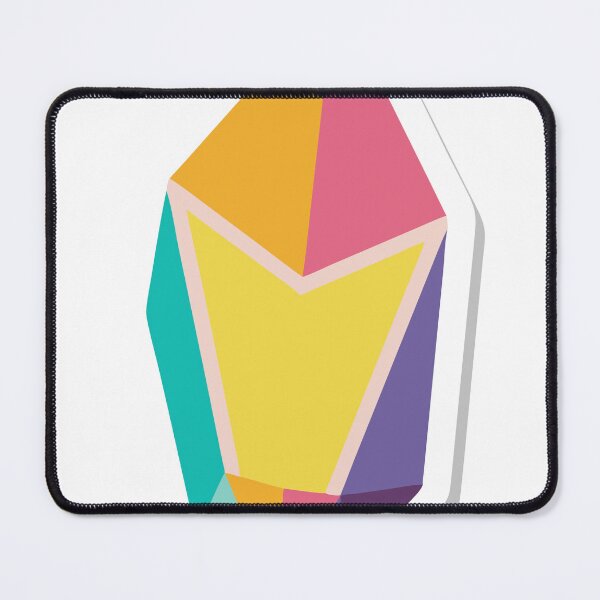 Item preview, Multi Colored Geometric Crystal Design on Black Background designed and sold by Creative88Art.