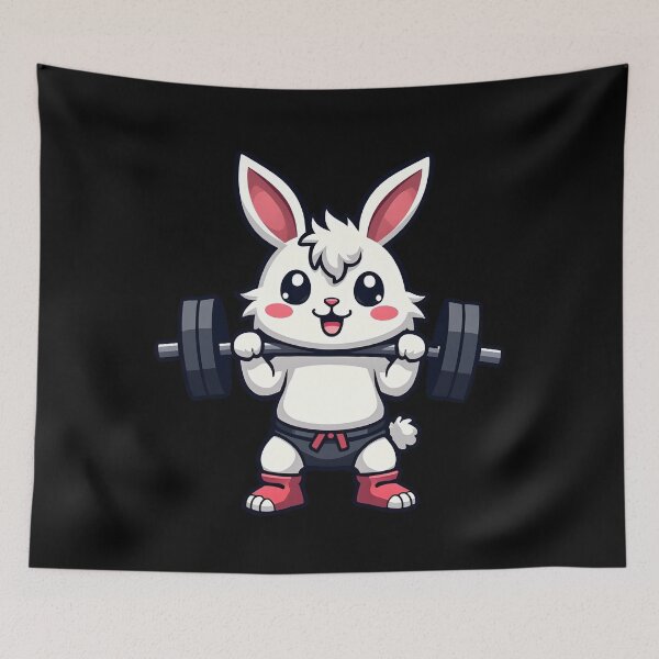 Item preview, Bunny Mode – Funny Workout Rabbit Gym  designed and sold by Fragy72.