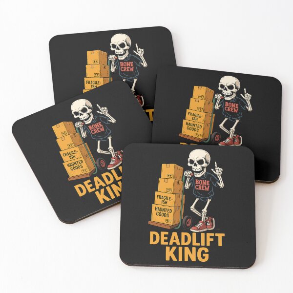 Item preview, Deadlift King Funny Skeleton Moving Haunted Boxes designed and sold by Taans-Creation.