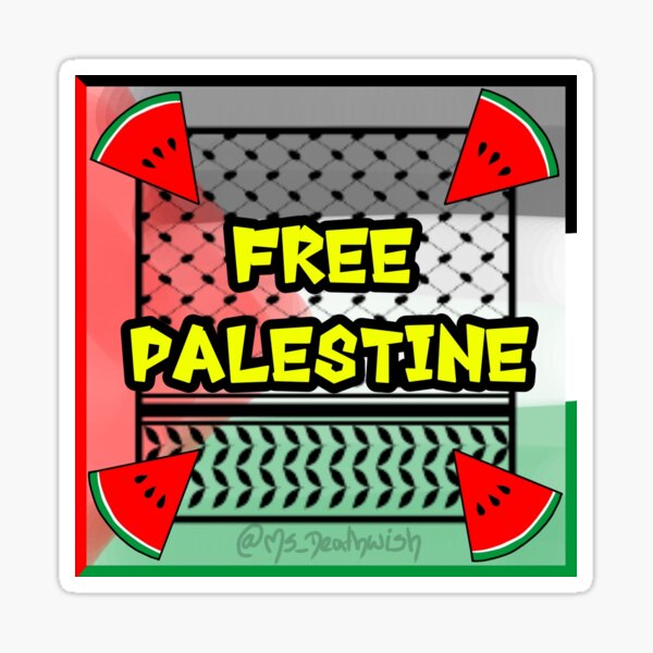 Item preview, Free Palestine (ALL PROFITS GO TO PALESTINE RELIEF FUNDS) designed and sold by Ms. Deathwish Designs.