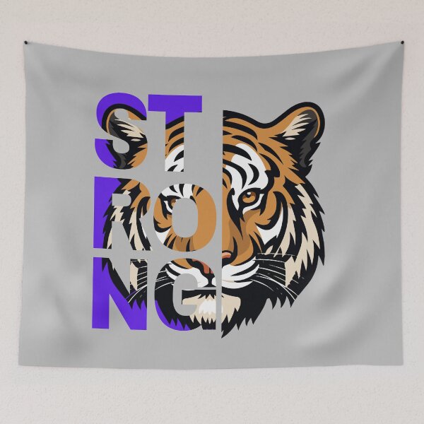Item preview, "Fierce & STRONG – Tiger Power Graphic Design" designed and sold by Karim-Karem.