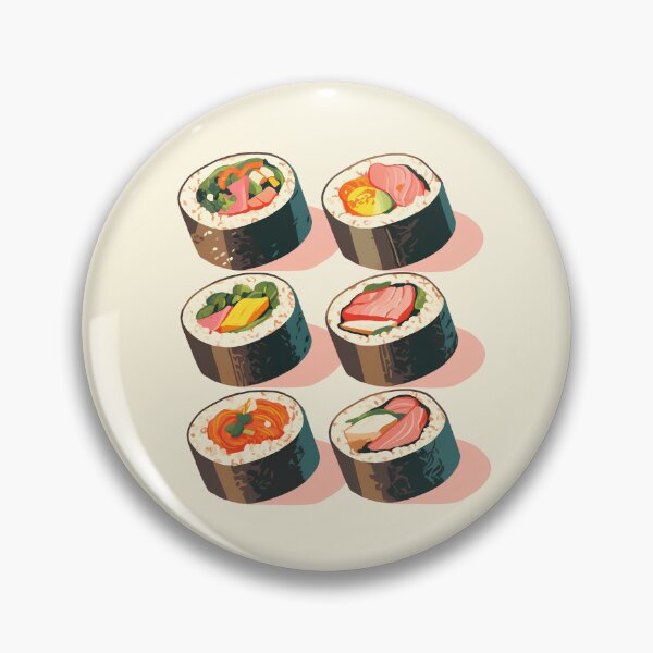 Item preview, Colorful Kimbap Roll Illustration – Playful Korean Food Art Design designed and sold by Windy-market.