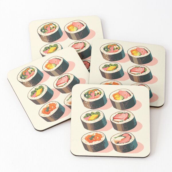 Item preview, Colorful Kimbap Roll Illustration – Playful Korean Food Art Design designed and sold by Windy-market.