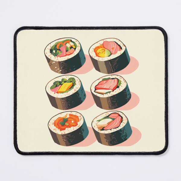 Item preview, Colorful Kimbap Roll Illustration – Playful Korean Food Art Design designed and sold by Windy-market.