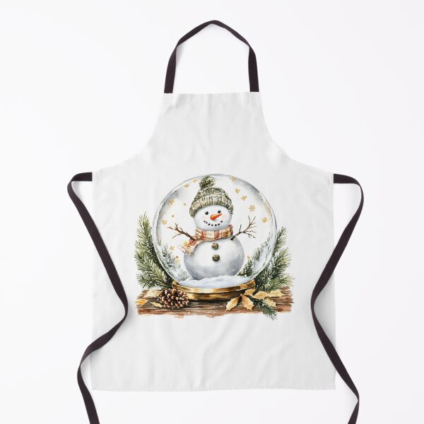 Item preview, Watercolor Snowman in Festive Snow Globe with Pinecones and Leaves designed and sold by Mariana Shymkovych.