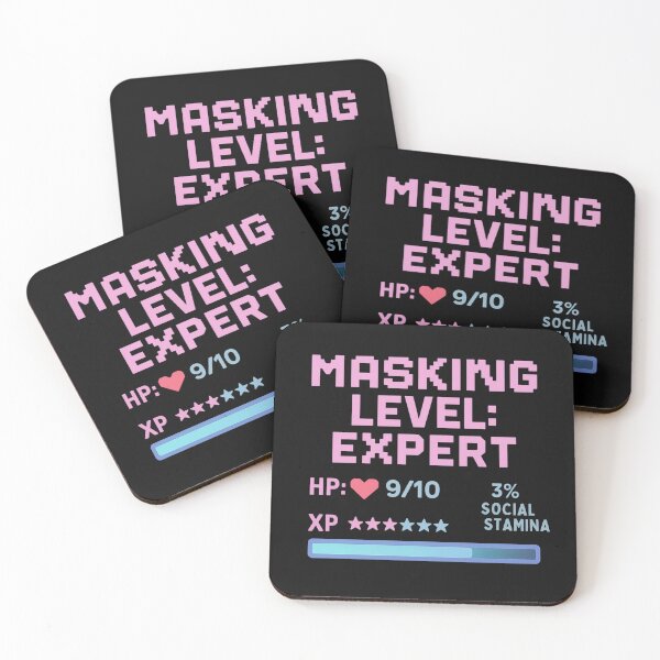 Item preview, Masking Level: Expert | Neon Gamer-Style Design for Neurodivergent Folks designed and sold by Mildly Functional.