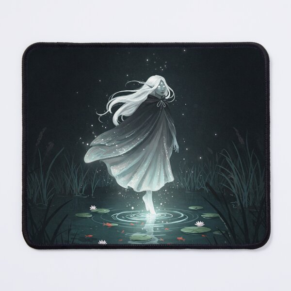 Item preview, Ghostly Water Nymph in Moonlit Marsh designed and sold by PixCthulhu.