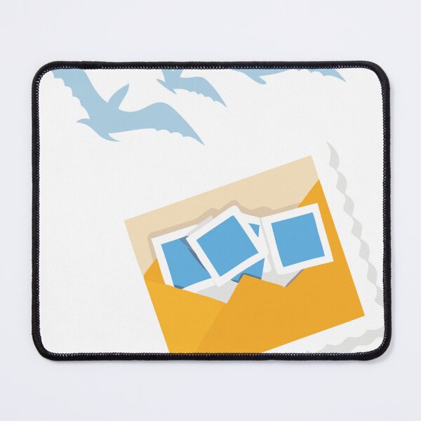 Item preview, Yellow Envelope with Photos and Flying Bird Silhouettes on Black designed and sold by Creative88Art.