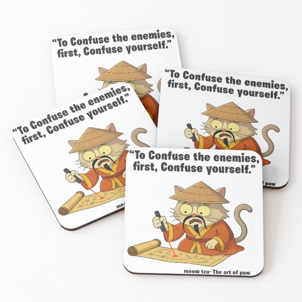Item preview, Funny Cartoon Cat Wisdom – Paw Tzu "The Art of Paw" Series designed and sold by IMadeThisat3AM.