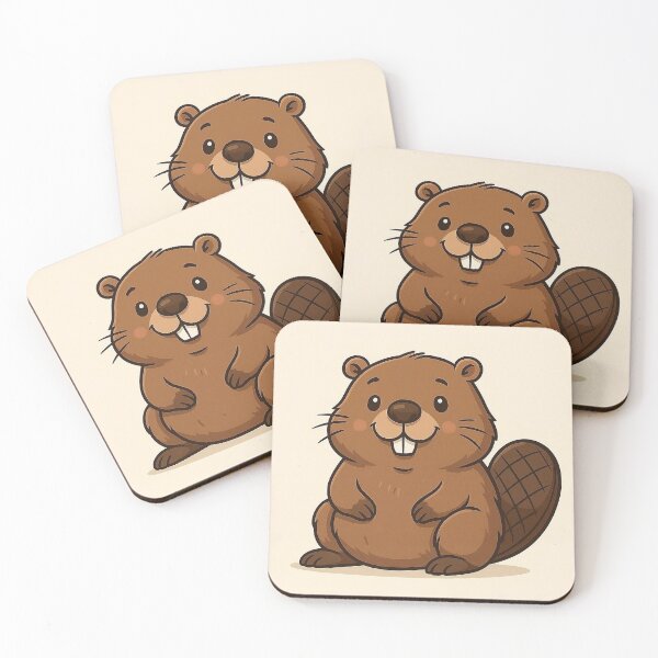 Item preview, Cute Cartoon Beaver – Fun Animal Design for Stickers, T-Shirts & Mugs designed and sold by JuliJoy.