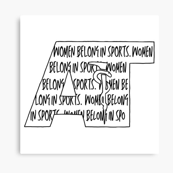 Item preview, Women Belong in Sports AT Sticker 5 designed and sold by alex-GVLATC.