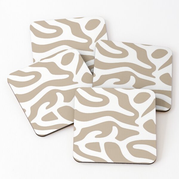 Item preview, Minimalist Beige and White Abstract Zebra Pattern designed and sold by ImagineCorner.