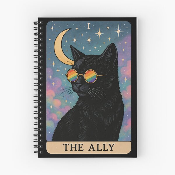 Item preview, Funny Ally Cat Tarot Card Pride Sunglasses Gay Pride LGBTQ designed and sold by MegiWu.