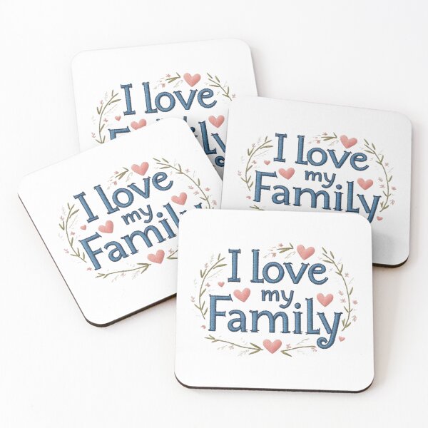 Item preview, I Love My Family Embroidery Design designed and sold by ArtDesignTp.