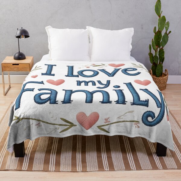 Item preview, I Love My Family Embroidery Design designed and sold by ArtDesignTp.