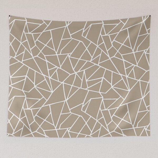 Item preview, Abstract Geometric Mosaic Pattern in Beige designed and sold by ImagineCorner.