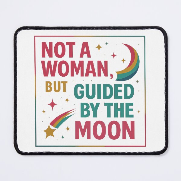 Item preview, Not a Woman, But Guided by the Moon – Bold Rainbow Typography designed and sold by Haus Of Sin.