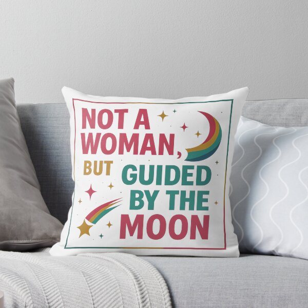 Item preview, Not a Woman, But Guided by the Moon – Bold Rainbow Typography designed and sold by Haus Of Sin.