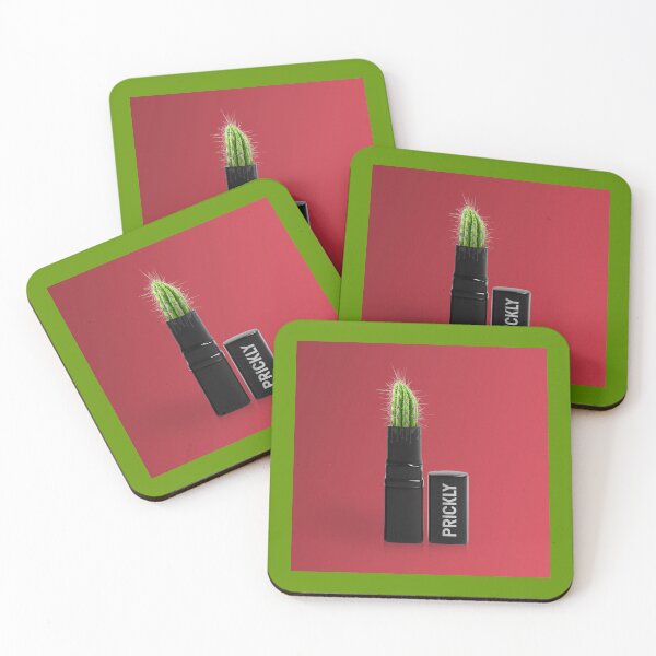 Item preview, "Cactus Lipstick on a Dark Pink Canvas" designed and sold by ElinorVania.