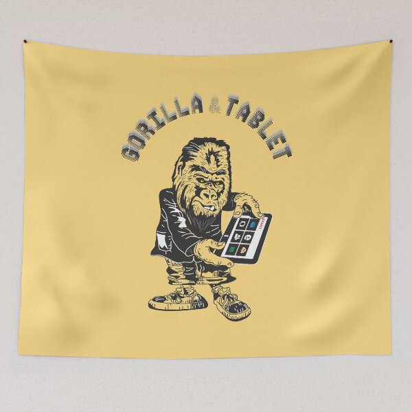 Item preview, GORILLA with a tablet designed and sold by AleksARTua.