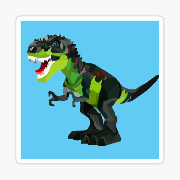 Denzil the Dino, Tyrannosaurus Rex Dinosaur by Chris Corish Sticker