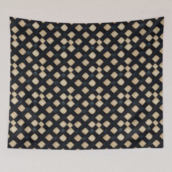 Item preview, Traditional Black and Beige Woven Pattern Texture designed and sold by ImagineCorner.