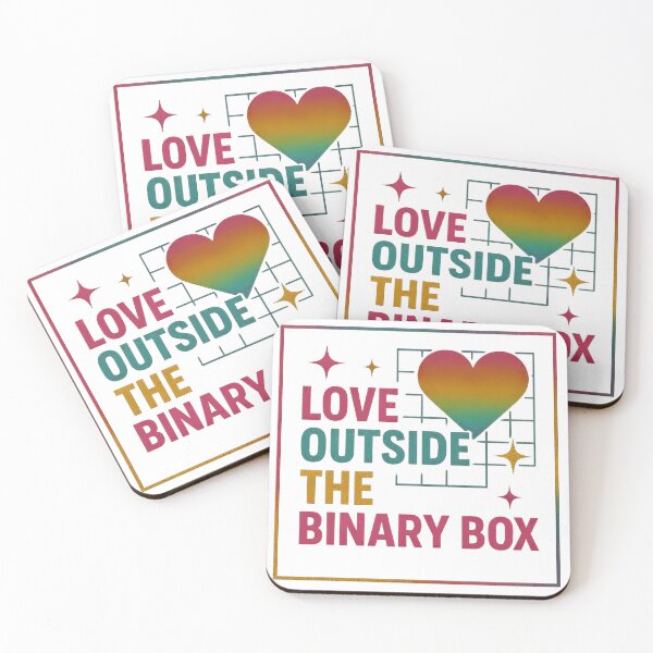 Item preview, Love Outside the Binary Box – Pride Art designed and sold by Haus Of Sin.