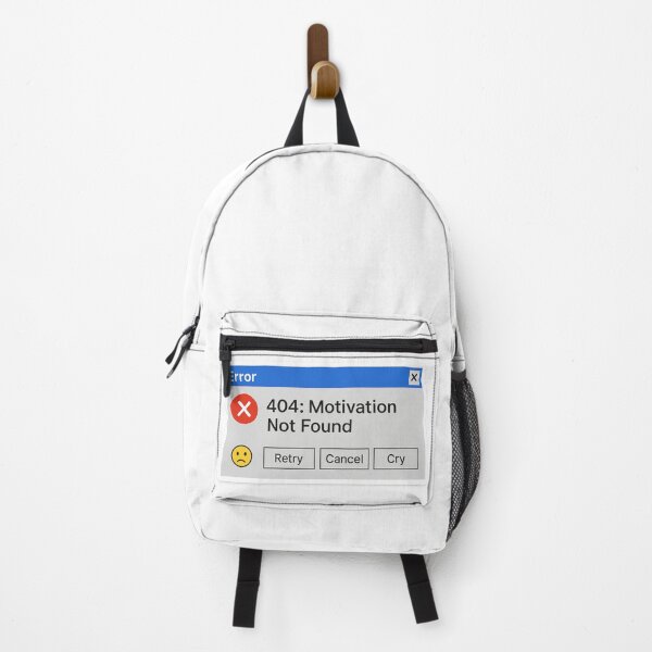 Item preview, 404: Motivation Not Found | Error Screen Inspired Burnout Sticker designed and sold by Mildly Functional.