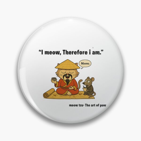 Item preview, Funny Cartoon Cat Wisdom – Paw Tzu "The Art of Paw" Series designed and sold by IMadeThisat3AM.