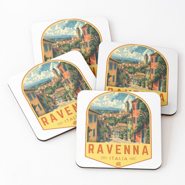 Item preview, Ravenna in Emilia-Romagna, Italy Vintage Travel Art Badge designed and sold by MaateoDesign.