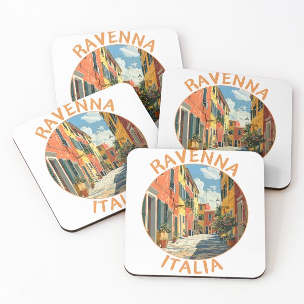 Item preview, Ravenna in Emilia-Romagna, Italy Retro Travel Art Circle Emblem designed and sold by MaateoDesign.