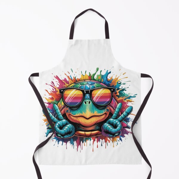 Item preview, Colourful turtle with sunglasses designed and sold by BugiDesignArt.