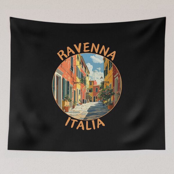 Item preview, Ravenna in Emilia-Romagna, Italy Retro Travel Art Circle Emblem designed and sold by MaateoDesign.