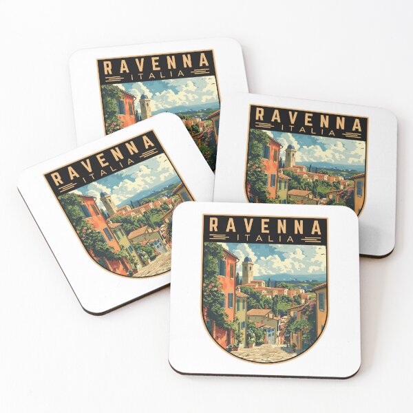 Item preview, Ravenna in Emilia-Romagna Italy Vintage Travel Art Badge designed and sold by MaateoDesign.