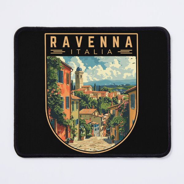 Item preview, Ravenna in Emilia-Romagna Italy Vintage Travel Art Badge designed and sold by MaateoDesign.