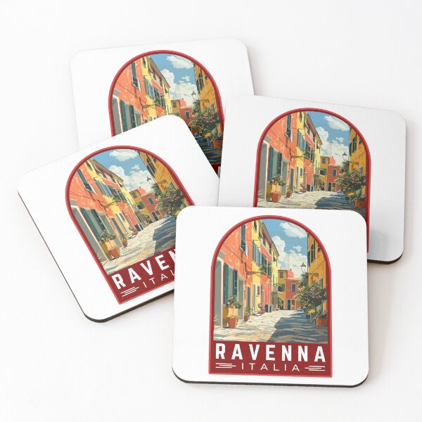 Item preview, Ravenna in Emilia-Romagna, Italy Vintage Travel Art Emblem designed and sold by MaateoDesign.