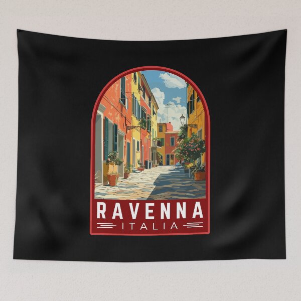Item preview, Ravenna in Emilia-Romagna, Italy Vintage Travel Art Emblem designed and sold by MaateoDesign.
