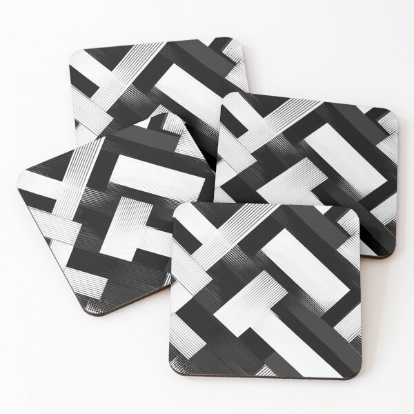 Item preview, Modern Black and White Geometric Weave Pattern designed and sold by ImagineCorner.