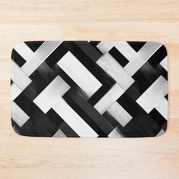 Item preview, Modern Black and White Geometric Weave Pattern designed and sold by ImagineCorner.