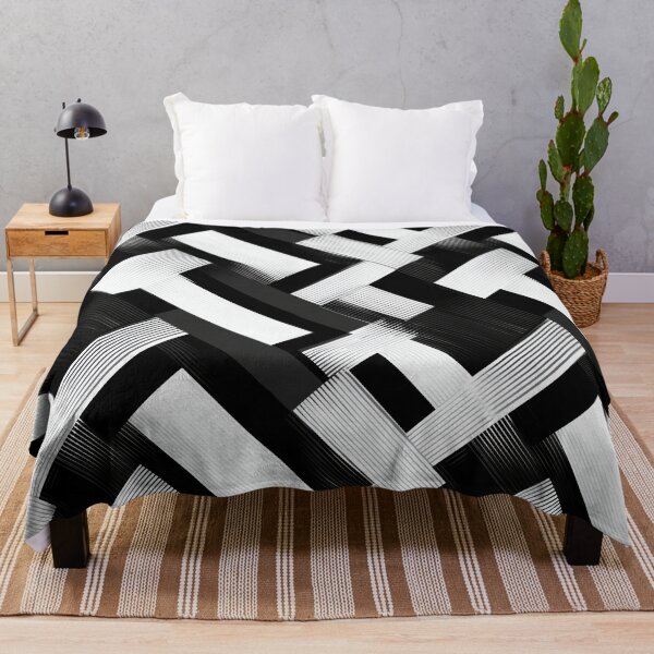 Item preview, Modern Black and White Geometric Weave Pattern designed and sold by ImagineCorner.