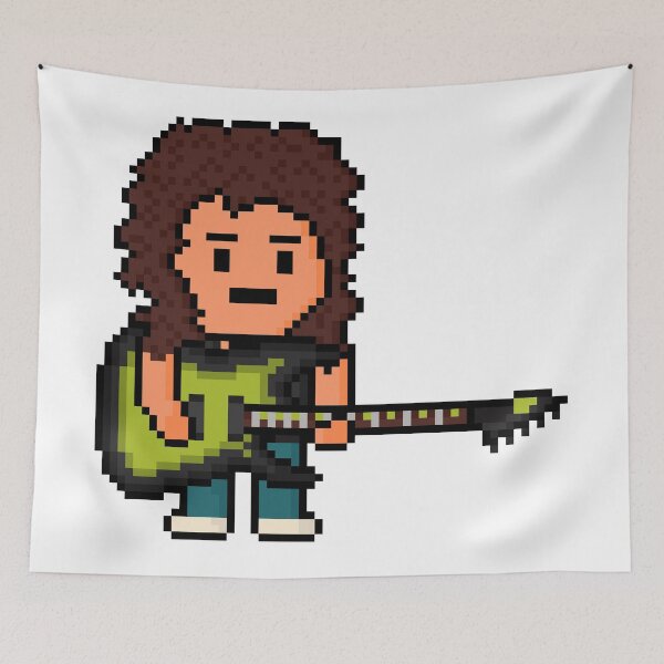 Item preview, Rock Battle Pixel Face Melting Metal Guitar God designed and sold by gkillerb.